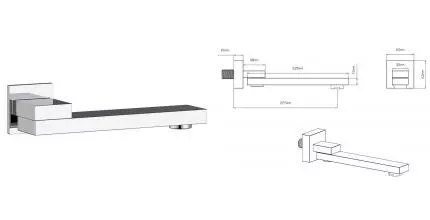 Излив к смесителю «Vincea» VSWS-41CH 22,5 хром