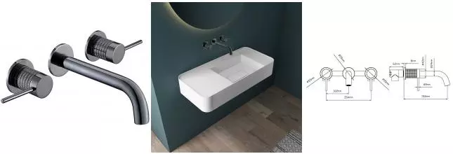 Смеситель для раковины «Vincea» Groove VBFW-4G1GM вороненая сталь Смеситель для раковины «Vincea» Groove VBFW-4G1GM вороненая сталь