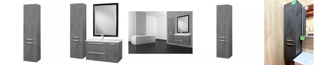 Пенал «Bellezza» Луиджи 35 подвесной серый левый 