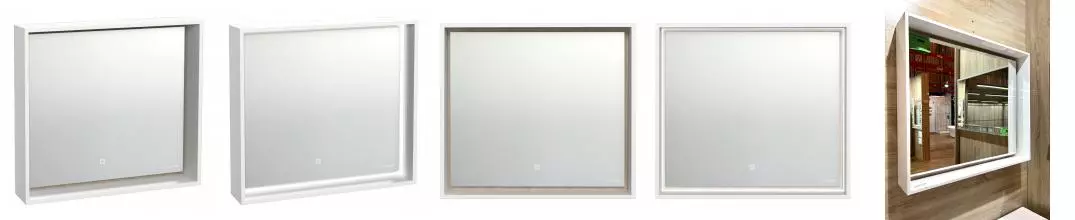 Уценка, Зеркало «Cersanit» Louna 80/70 с подсветкой белое 