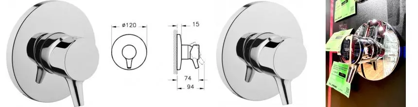 Уценка, Смеситель для душа «Vitra» Nest Trendy A42229EXP хром 