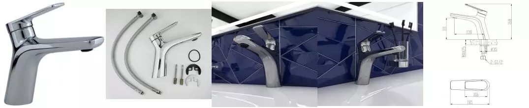 Смеситель для раковины «ESKO» Agra AG26 хром Смеситель для раковины «ESKO» Agra AG26 хром