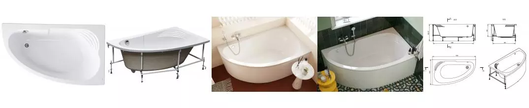 Ванна акриловая «Roca» Merida 170/100 без опор без сифона белая правая Ванна акриловая «Roca» Merida 170/100 без опор без сифона белая правая