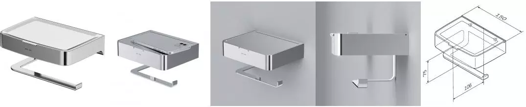 Держатель для туалетной бумаги «AM.PM Plus» Inspire V2.0 Plus A50A3415B00 на стену хром