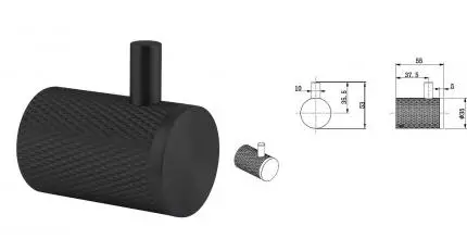 Крючок «Allen Brau» Priority 4.0 6.31C01-31 на стену чёрный матовый