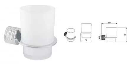 Стакан для зубных щёток «Allen Brau» Priority 4.0 6.31C02-00 на стену хром