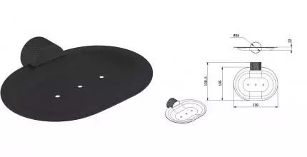 Мыльница «Allen Brau» Priority 4.0 6.31C04-31 на стену чёрная матовая