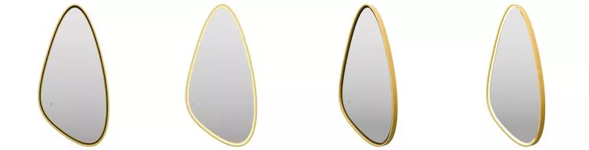 Зеркало «Brevita» Venus 60/120 капля с подсветкой золото