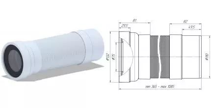 Гофра для унитаза «АНИпласт» K731R для пластиковых труб Гофра для унитаза «АНИпласт» K731R для пластиковых труб
