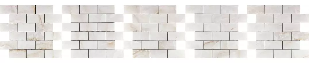 Напольная мозаика «Velsaa» Onix Classic Onix Brick Bone Polish. 34,6x29,7 00-00697838 beige