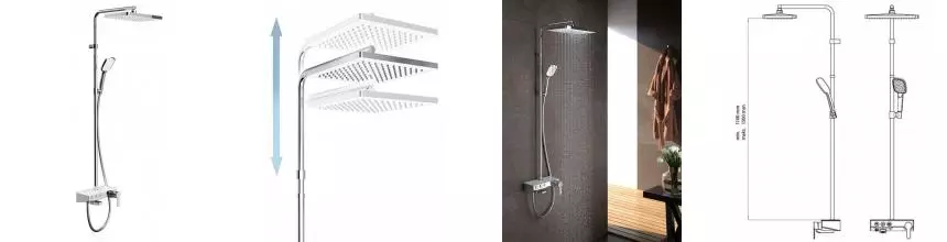 Душевая система «Teska» Niagara NG3501C хром/белая Душевая система «Teska» Niagara NG3501C хром/белая