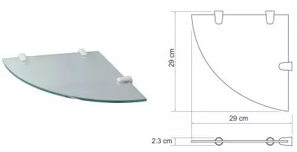 Угловая полка в ванну «WasserKRAFT» K-533W на стену белая