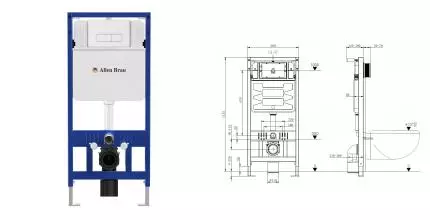 Инсталляция для унитаза «Allen Brau» Pneumatic Pro 9.11101.20 Инсталляция для унитаза «Allen Brau» Pneumatic Pro 9.11101.20