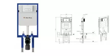 Инсталляция для унитаза «Allen Brau» Pneumatic Pro 2.0 9.11103.20