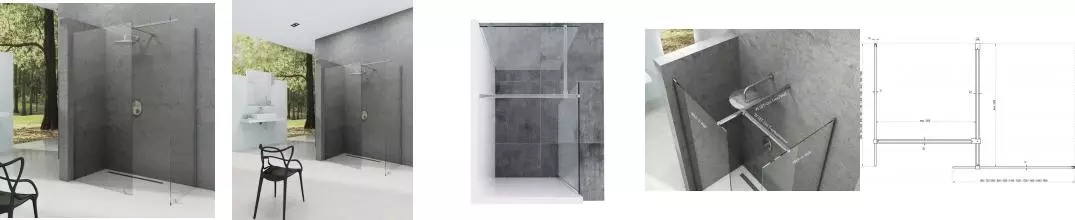Душевой угол-ограждение «Ravak» Walk-In Double Wall 150-220/100 Transparent/хром универсальный Душевой угол-ограждение «Ravak» Walk-In Double Wall 150-220/100 Transparent/хром универсальный
