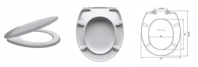 Сиденье для унитаза «Berges Wasserhaus» Real PP 020304 полипропилен белое
