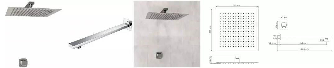 Душевая система «WasserKRAFT» Naab A8651.090.118 хром Душевая система «WasserKRAFT» Naab A8651.090.118 хром