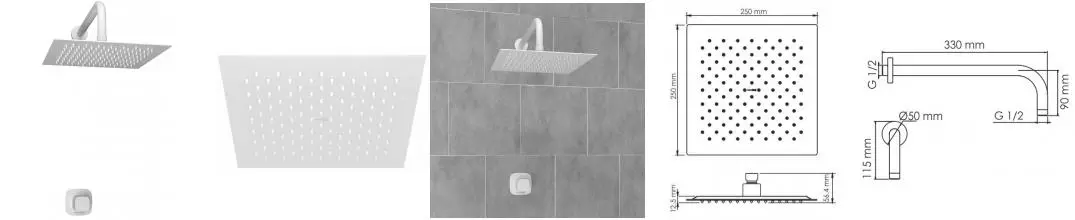 Душевая система «WasserKRAFT» Saale A9551.146.254 белый матовый Душевая система «WasserKRAFT» Saale A9551.146.254 белый матовый