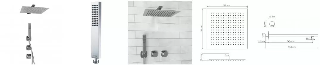 Душевая система «WasserKRAFT» Naab A8651.312.090.118.326.087.103 хром Душевая система «WasserKRAFT» Naab A8651.312.090.118.326.087.103 хром