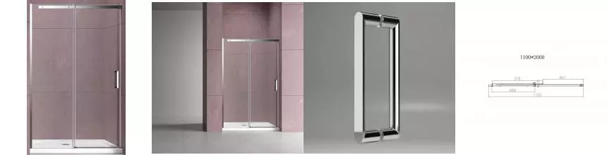 Душевая дверь «Vincea» Dice VDS-4D110CL 110/200 прозрачная/хром Душевая дверь «Vincea» Dice VDS-4D110CL 110/200 прозрачная/хром
