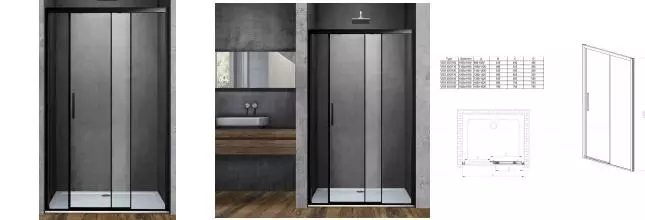 Душевая дверь «Vincea» Soft VDS-3SO140CLB 140/195 прозрачная/чёрная Душевая дверь «Vincea» Soft VDS-3SO140CLB 140/195 прозрачная/чёрная