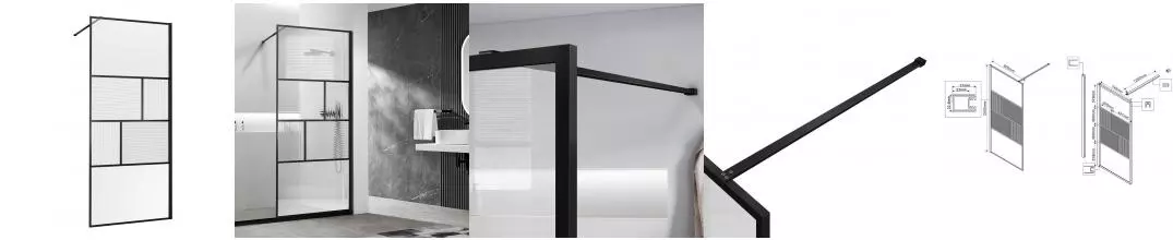 Душевая перегородка «Vincea» Walk-In VSW-1HC800CFB 80/200 рифлёная-прозрачная/чёрная универсальная Душевая перегородка «Vincea» Walk-In VSW-1HC800CFB 80/200 рифлёная-прозрачная/чёрная универсальная