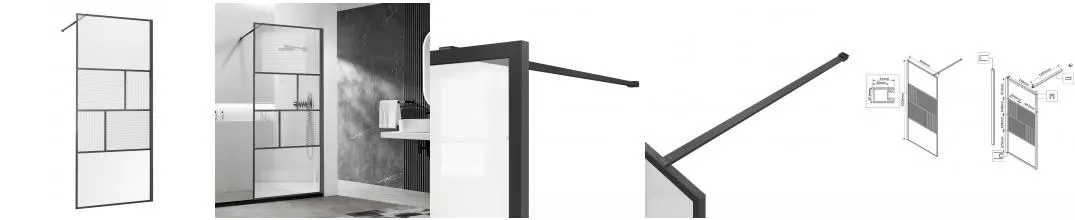 Душевая перегородка «Vincea» Walk-In VSW-1HC800CFGM 80/200 рифлёная-прозрачная/вороненая сталь универсальная Душевая перегородка «Vincea» Walk-In VSW-1HC800CFGM 80/200 рифлёная-прозрачная/вороненая сталь универсальная