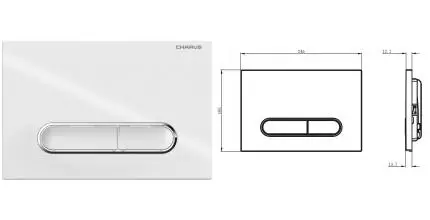 Кнопка смыва «Charus» Magnus FP.340.11.01 белая