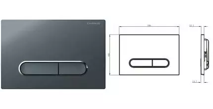 Кнопка смыва «Charus» Magnus FP.340.GRP.01 графит