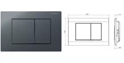 Кнопка смыва «Charus» Minimalista FP.310.GRP.01 графит