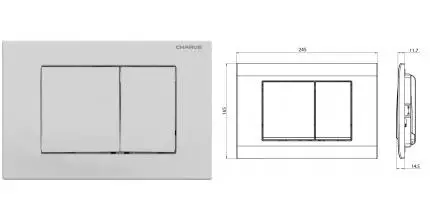 Кнопка смыва «Charus» Minimalista FP.310.12.01 белый матовый Кнопка смыва «Charus» Minimalista FP.310.12.01 белый матовый