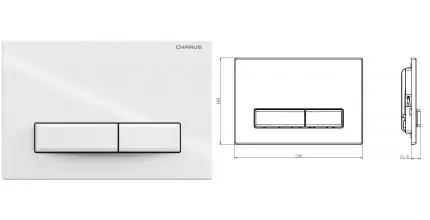 Кнопка смыва «Charus» Raiden FP.321.11.01 белый