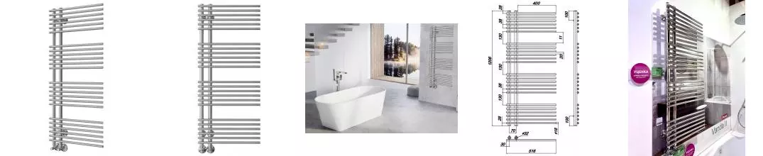 Уценка, Водяной полотенцесушитель «Ravak» Style 52/121 W хром универсальный Уценка, Водяной полотенцесушитель «Ravak» Style 52/121 W хром универсальный