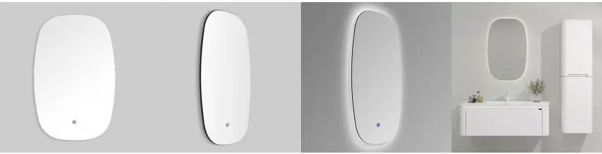 Зеркало «Black & White» U925.MR 58/90 с сенсорным выключателем с подсветкой Зеркало «Black & White» U925.MR 58/90 с сенсорным выключателем с подсветкой