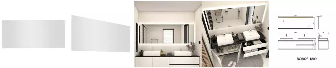 Зеркало «Orans» BC-6023-1800 180/60 с подсветкой Зеркало «Orans» BC-6023-1800 180/60 с подсветкой