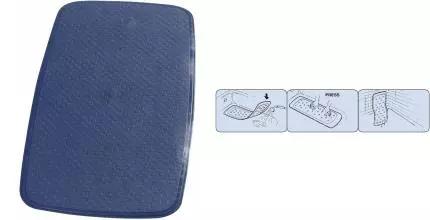 Противоскользящий коврик в ванну «Ridder» Capri 66043 72/38 резина синий