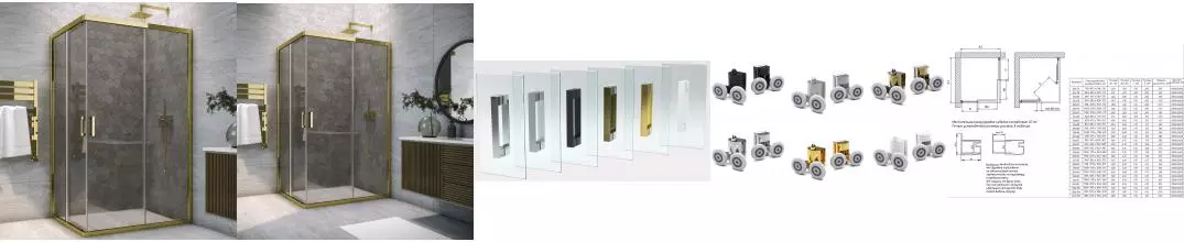 Душевой угол-ограждение «Vegas Glass» ZA-F Tur Novo 110/80 графит/глянцевое золото без поддона универсальный Душевой угол-ограждение «Vegas Glass» ZA-F Tur Novo 110/80 графит/глянцевое золото без поддона универсальный