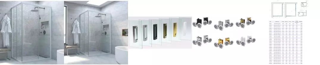 Душевой угол-ограждение «Vegas Glass» ZA-F Novo 100/80 Crystalvision/белый без поддона универсальный