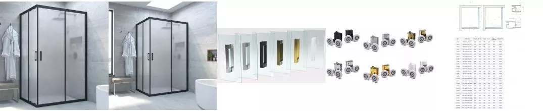Душевой угол-ограждение «Vegas Glass» ZA-F Novo h2000 120/110 сатин/чёрный матовый без поддона универсальный Душевой угол-ограждение «Vegas Glass» ZA-F Novo h2000 120/110 сатин/чёрный матовый без поддона универсальный