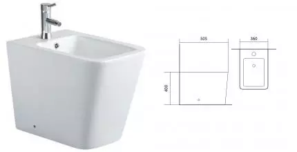 Приставное биде «Акватек» Либра New AQ1266N-00 белое Приставное биде «Акватек» Либра New AQ1266N-00 белое