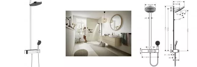 Душевая система «Hansgrohe» Pulsify Showerpipe 260 24240000 с термостатом хром Душевая система «Hansgrohe» Pulsify Showerpipe 260 24240000 с термостатом хром