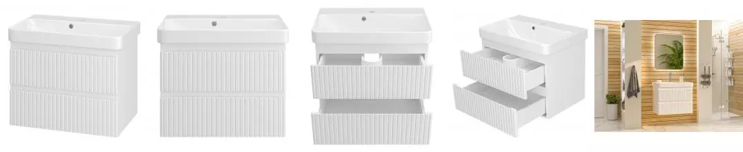 Тумба с раковиной «Brevita» Victory 70 (Luxury 70 (mini)) подвесная белая