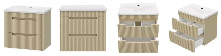 Тумба с раковиной «Brevita» Ariana 60 (Evva 60D) подвесная капучино