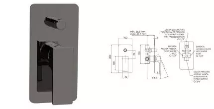 Смеситель для душа «Remer» Absolute AU09NP никель