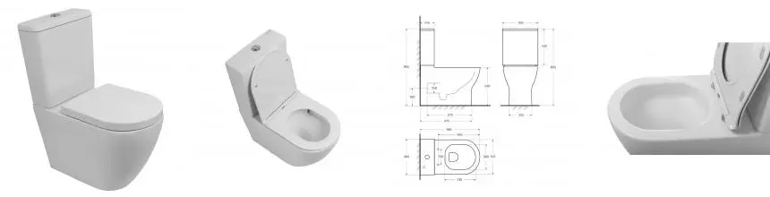 Унитаз компакт безободковый «Belbagno» BB2141T/BB2141CP-TOR (BB051SC) белый с сиденьем дюропласт с микролифтом белое