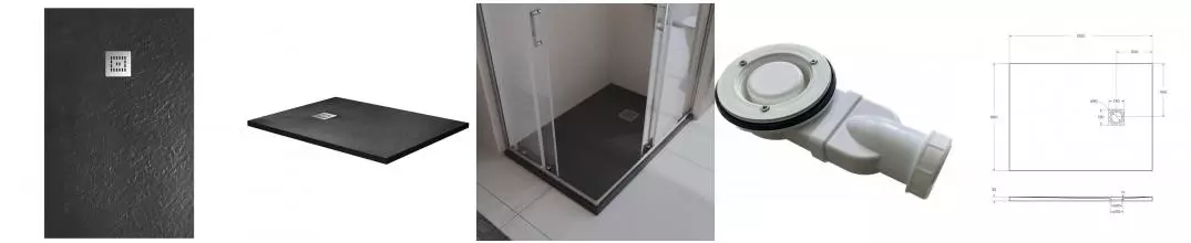 Душевой поддон «Belbagno» TRAY-MR-UNO-AH-120/90-35-NERO-CR низкий из литьевого мрамора прямоугольный с сифоном чёрный Душевой поддон «Belbagno» TRAY-MR-UNO-AH-120/90-35-NERO-CR низкий из литьевого мрамора прямоугольный с сифоном чёрный