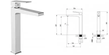 Смеситель для раковины «Azario» Eddie AZ-VBH168U07C хром Смеситель для раковины «Azario» Eddie AZ-VBH168U07C хром