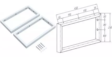 Кронштейн «Aquanet» Магнум 450 2 шт. белый матовый