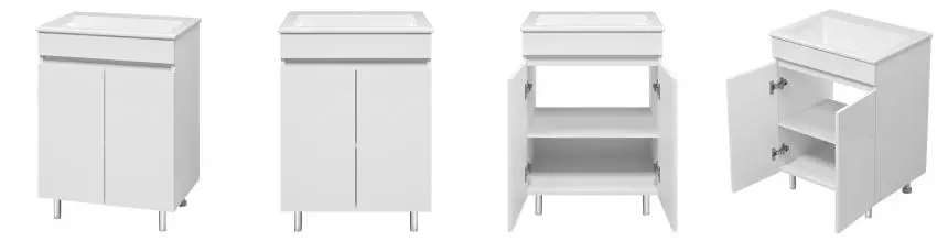 Тумба с раковиной «Misty» Енисей 60 (Амальфи 60) белая