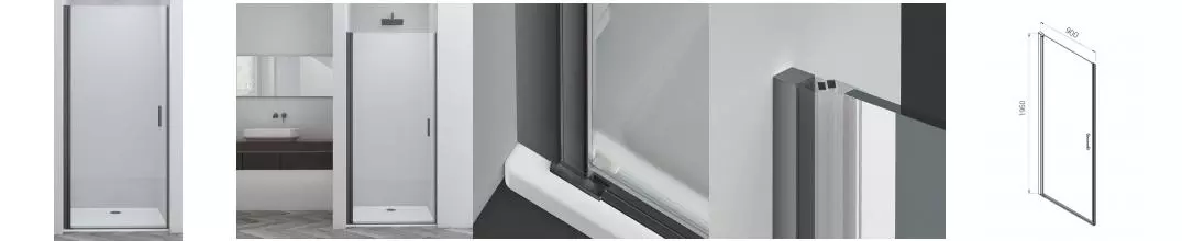 Душевая дверь «Vincea» Alpha VDP-3AL900CLGM 90/195 прозрачная/вороненая сталь Душевая дверь «Vincea» Alpha VDP-3AL900CLGM 90/195 прозрачная/вороненая сталь